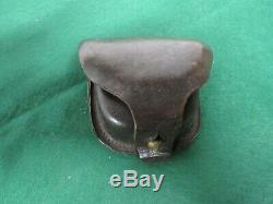 Original Civil War Leather Percussion Cap Pouch with Nipple Pick New York Maker