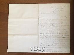 Original Civil War Letter Gettysburg Wounded 126th NY Maj. Charles Richardson
