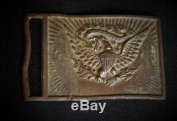 Original Civil War NY Eagle Calvary Belt Plate Buckle Numbered