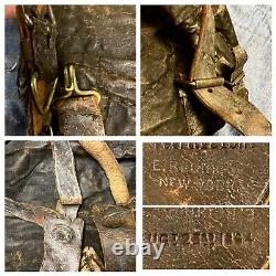 Original Civil War Tarred Cloth/Canvas Backpack New York 123rd Vol Infantry 1864