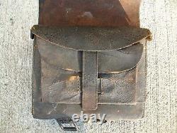Original Civil War US Cartridge Box with Box Plate MAKER C S STORMS NY