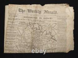 Original Complete Weekly Herald New York CIVIL WAR June 4 1864 RICHMOND IN SIGHT