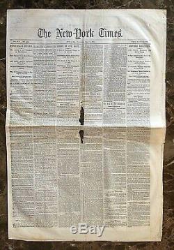 Original End Date Of The CIVIL War New York Times Newspaper May 9,1865