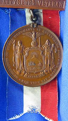 Original Gettysburg Veteran Medal-commemrates New York State Monument-july 1893