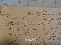 Original Rare Pre CIVIL War 1845 Soldier's Military Journal / Diary 4th Ny