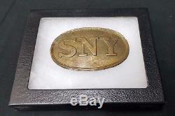 Original U. S. Civil War State of New York Brass Plate Recovered With Glass Box