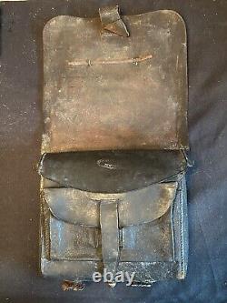 Original US Civil War Cartridge Box by Sproulls Meeks & Co NY with US Box Plate