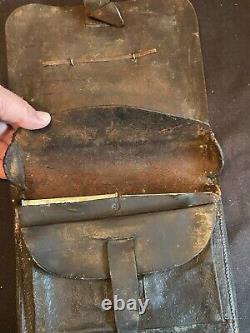 Original US Civil War Cartridge Box by Sproulls Meeks & Co NY with US Box Plate