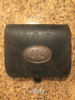 Original Union Civil War Cartridge Box marked Sproulls Meeker @ Co NY