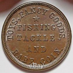 Oswego New York Marshall Civil War Store Card Token NY 695A-2a Coin Dealer Fish