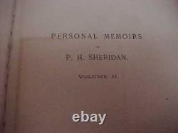 PERSONAL MEMOIRS OF P. H. SHERIDAN 1st Edition (Webster 1888) Volume 1 & 2 -RARE