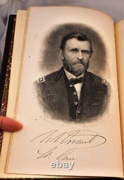 PERSONAL MEMOIRS OF U. S. GRANT 1885 Two Volumes Civil War Military Fine Binding