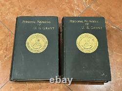 Personal Memoirs Of U. S. Grant 1885 CIVIL War Vol 1 & 2 Set Charles Webster