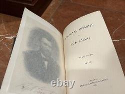 Personal Memoirs Of U. S. Grant 1885 CIVIL War Vol 1 & 2 Set Charles Webster