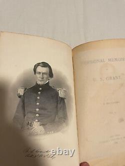 Personal Memoirs Of U. S. Grant 1885 SALESMAN SAMPLE Vol 1 Military Civil War