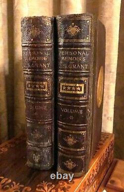 Personal Memoirs Of U. S. Grant, First Edition, Qtr. Leather, Good Condition
