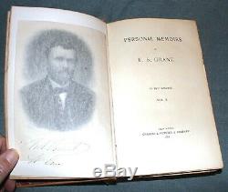 Personal Memoirs Of Ulysses S. Grant 1885 Chas Webster Publisher