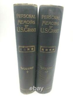Personal Memoirs of ULYSSES GRANT 2V 1st Edition CIVIL War SET President ANTIQUE