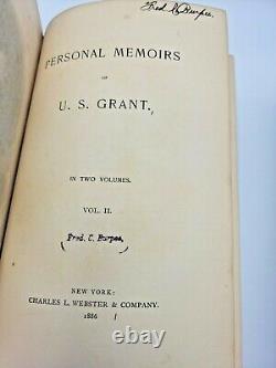 Personal Memoirs of ULYSSES GRANT 2V 1st Edition CIVIL War SET President ANTIQUE