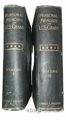 Personal Memoirs of US Grant 1885-1886. Gorgeous color & gilt, all foldouts