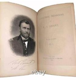 Personal Memoirs of US Grant 1885-1886. Gorgeous color & gilt, all foldouts