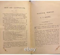 Personal Memoirs of US Grant 1885-1886. Gorgeous color & gilt, all foldouts