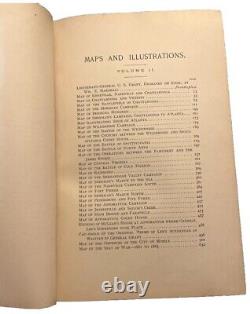 Personal Memoirs of US Grant 1885-1886. Gorgeous color & gilt, all foldouts