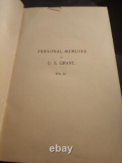 Personal Memoirs of US Grant 1885-1892. 2V. Beautiful, strong set