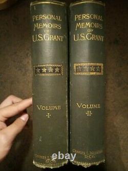 Personal Memoirs of US Grant 1885-86. 1st ed. Signed
