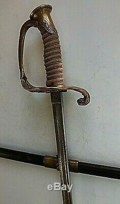 Post CIVIL War M 1852 Naval Sword Made By Ridabock Ny Spanish American War
