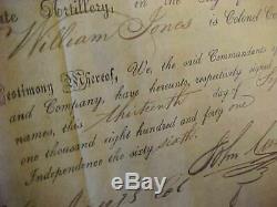 Pre CIVIL War 1841 Nyng New York National Guard Artillery Soldier Certificate