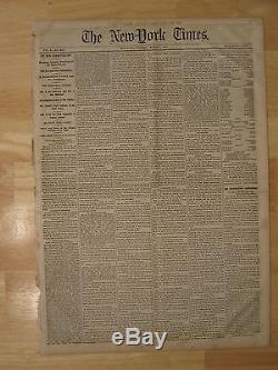 Pre CIVIL War Ny Times March 5 1861 Abraham Lincoln Inauguration Csa Navy Sc Fl