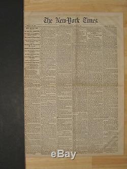 Pre CIVIL War Ny Times March 6 1861 Lincoln Seward Speech Cabinet Confirmations