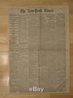 Pre CIVIL War Ny Times March 6 1861 Lincoln Seward Speech Cabinet Confirmations