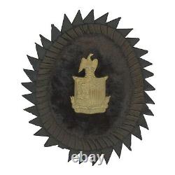 Pre-Civil War Black Ribbon Cockade with Excelsior Device for New York Militia