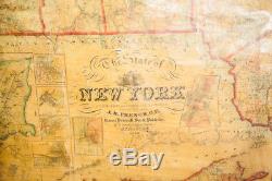 Pre-Civil War New York Pull Down Map