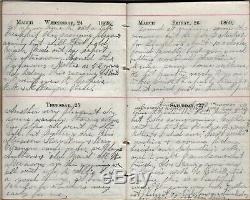 RARE 1869 School Teacher's Handwritten POST CIVIL WAR DIARY Hamlin Monroe NY