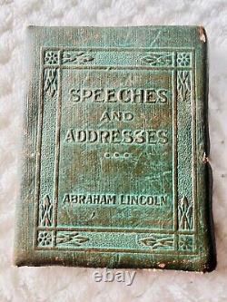RARE Abraham Lincoln Speeches And Addresses Little Leather Library 1862 RARE