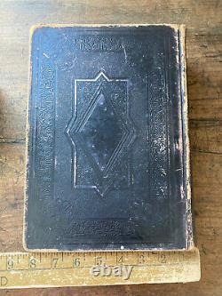 RARE! Antique 1848 Pre Civil War LARGE FAMILY HOLY BIBLE Perfect New York ABS