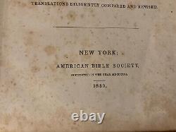 RARE Antique 1850 Civil War Lieut. Col. RICHARDS 24th NY Calvary HOLY BIBLE Docs