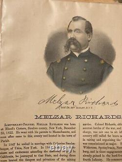 RARE Antique 1850 Civil War Lieut. Col. RICHARDS 24th NY Calvary HOLY BIBLE Docs