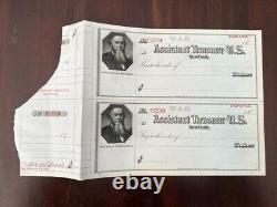 RARE Civil War Military Checks & Stubs From Assistant Treasurer New York U. S
