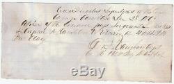 RARE Civil War Pass Camp Carrollton New Orleans 160th NY Union Signed 1862