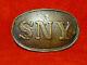 Rare Exc+ Dug Civil War State Of New York Sny Belt Buckle Puppy Paw Hooks Leaded