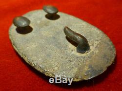 RARE EXC+ DUG CIVIL WAR State of New York SNY Belt Buckle PUPPY PAW HOOKS LEADED