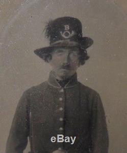 RARE Estate Found Civil War Soldier Tintypes and Hospital ID Record NY Co. B