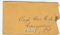 RARE Letter Signed Canajoharie NY Mosher Civil War 1877 GAR 115th Fire Dept