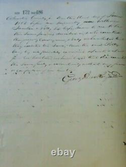 RARE! NY Militia General Charles Sanford Hand Written Document Civil War Era