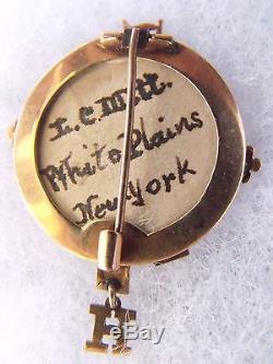 RARE ORIGINAL 7th REGIMENT NYNG NEW YORK SOLID GOLD CIVIL WAR VETERAN PIN