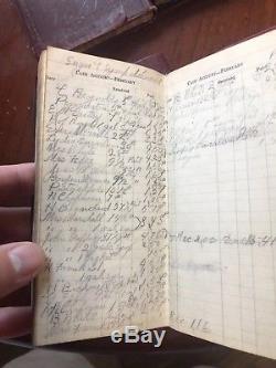 RARE handwritten diaries set 1900-1926 NY CIVIL WAR VET HUSBAND & WIFE ENTRIES